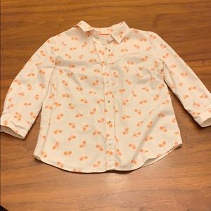 Anthro Bicycle print Button Down